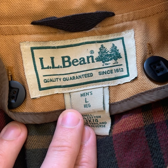 L.L. Bean Original Field Coat w/ Primaloft liner, Saddle color, size Large - Picture 5 of 11